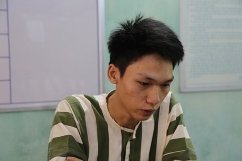 Trần Minh Sơn tại cơ quan điều tra. 