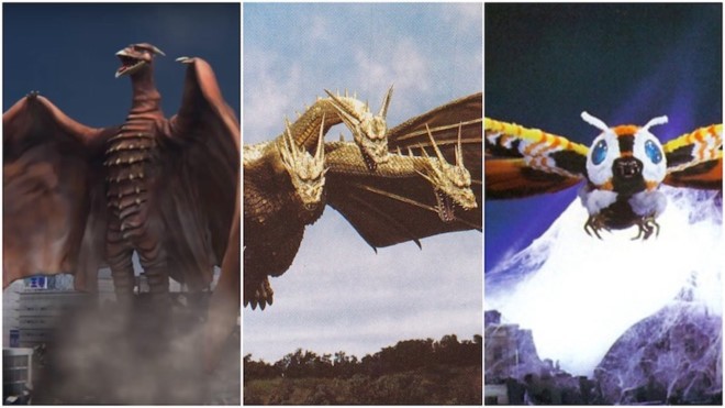 Rodan, King Ghidorah và Moth là ba quái vật đối đầu với Godzilla trong bom tấn năm 2019. Ảnh: Outnow.