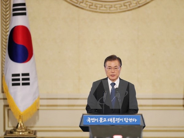 Tổng thống Hàn Quốc Moon Jae-in. (Ảnh: THX/TTXVN)