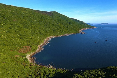 Một góc bán đảo Sơn Trà nhìn từ trên cao. 