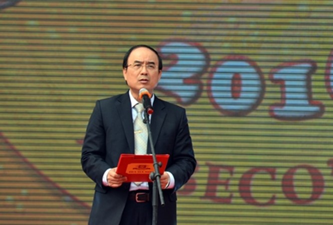 Ông Nguyễn Hồng Linh - TGĐ Habeco phát biểu tại một sự kiện