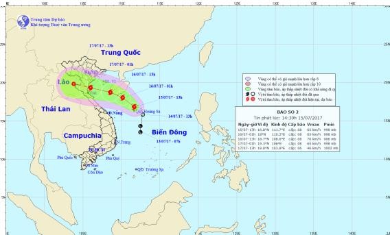 Thời tiết ngày 16/7: Vùng núi Bắc Bộ và Bắc Trung Bộ có lũ quét và sạt lở đất do ảnh hưởng của bão Talas 