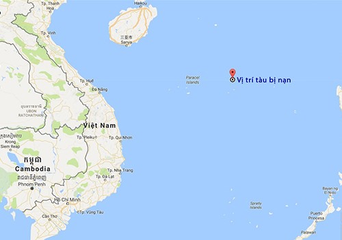 Chìm tàu tại vùng biển Hoàng Sa: 5 ngư dân mất tích