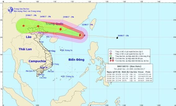 Thời tiết ngày 23/8: Mưa lớn toàn Bắc Bộ do ảnh hưởng của bão Hato