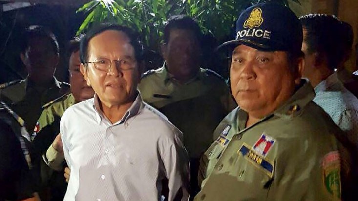 Ông Kem Sokha, lãnh đạo đảng CNRP bị bắt. Ảnh: AFP