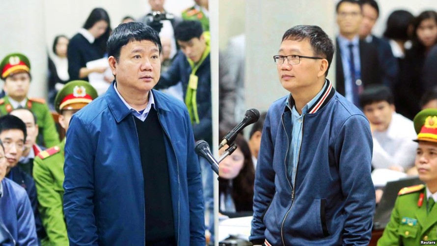 Hai bị cáo ĐInh La Thăng và Trịnh Xuân Thanh.