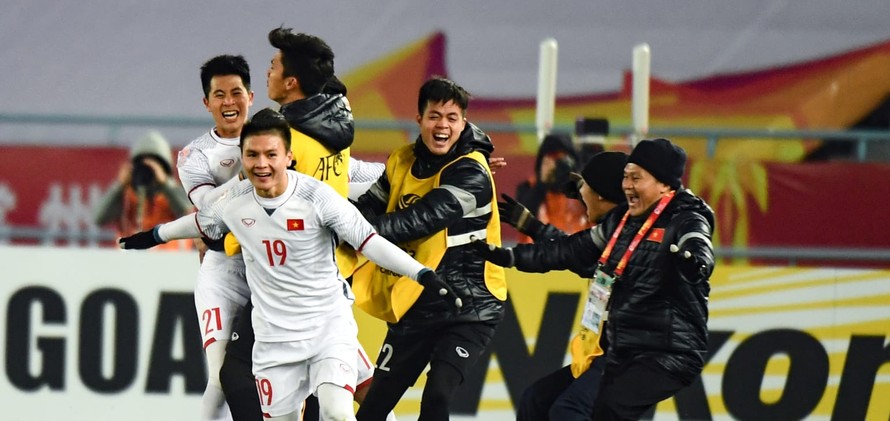 Quang Hải đã lại sắm vai người hùng của đội tuyển U23 Việt Nam. Ảnh: Bóng Đá