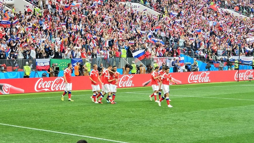 Nga giành chiến thắng 5 sao trong trận mở màn World Cup 2018 