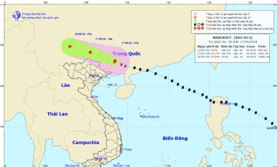 Cập nhật đường đi của bão Mangkhut và nguy cơ sạt lở ở các tỉnh miền núi phía Bắc