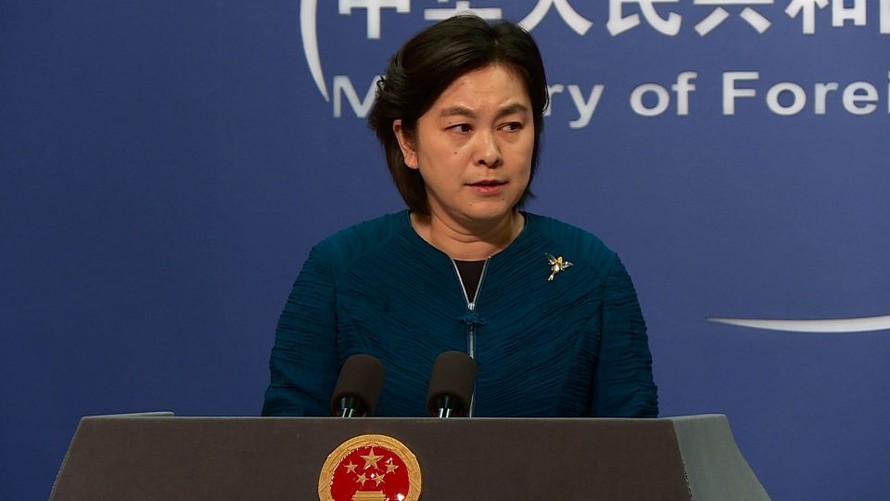 Người phát ngôn Bộ Ngoại giao Trung Quốc Hoa Xuân Ánh. Ảnh: AFP