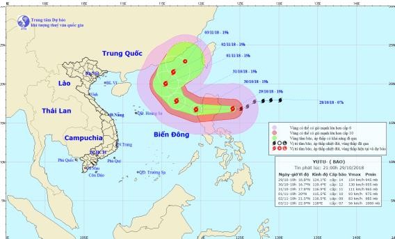 Bão Yutu quét qua Philippines trước khi đổi hướng lên eo biển Đài Loan
