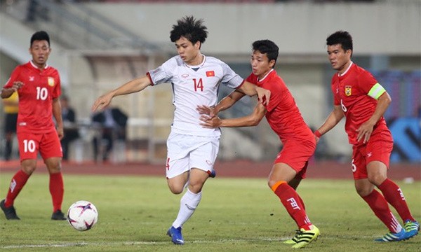 Công Phượng đã có một trận đấu ấn tượng trong chiến thắng của đội tuyển Việt Nam. Ảnh: VnExpress