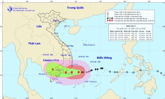 TP HCM và các tỉnh Nam Bộ có mưa to đến rất to do bão số 9