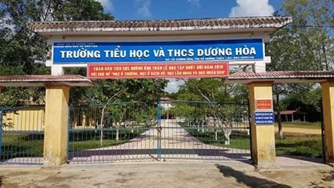 Trường Tiểu học và THCS Dương Hòa. Ảnh: Zing