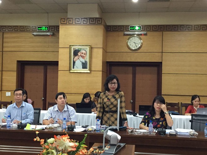 Bà Trần Thị Hải Yến, Phó ban Văn hóa - Xã hội HĐND TP.HCM phát biểu tại buổi làm việc. Ảnh: Thanh Niên