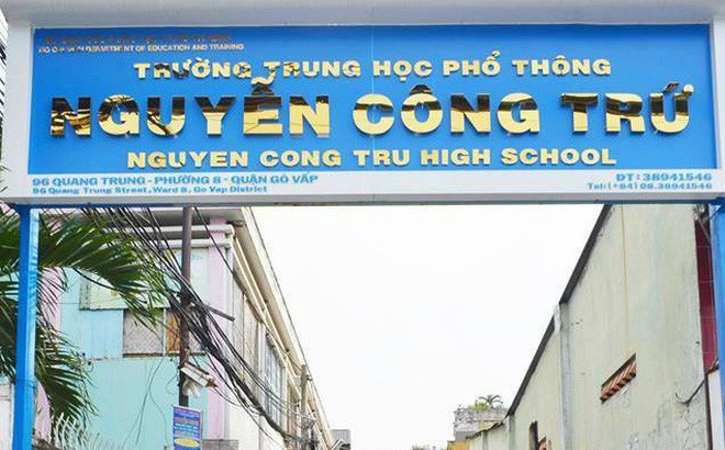 Trường THPT Nguyễn Công Trứ - nơi xảy ra vụ việc. Ảnh: Soha