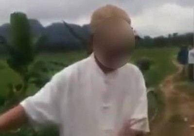 Người đàn ông bị nghi hành vi dâm ô bé gái tại xã Cẩm Phong. Ảnh: VietNamNet
