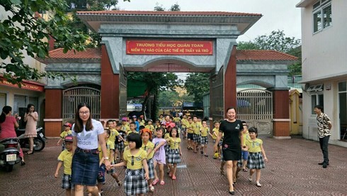 Trường Tiểu học Quán Toan - nơi xảy ra sự việc. 
