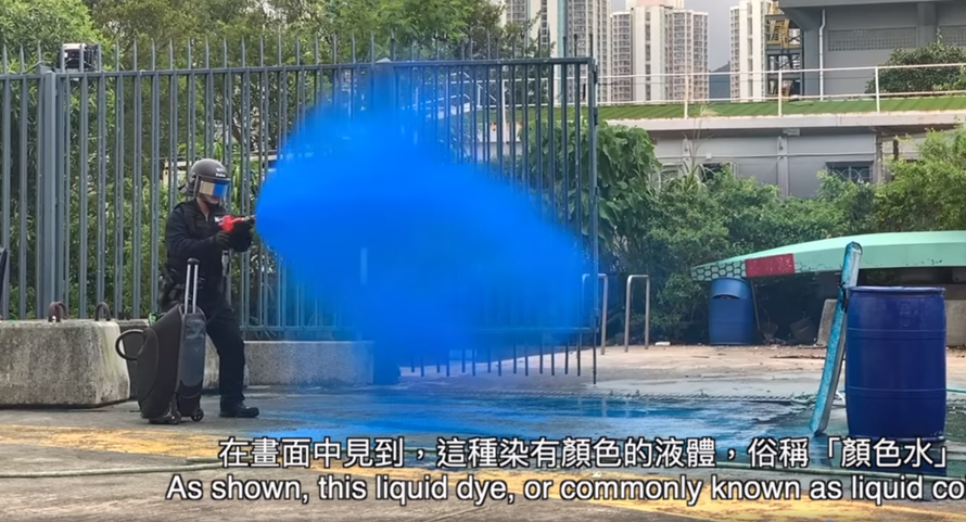 Cảnh sát Hong Kong phun thuốc nhuộm để nhận dạng người biểu tình