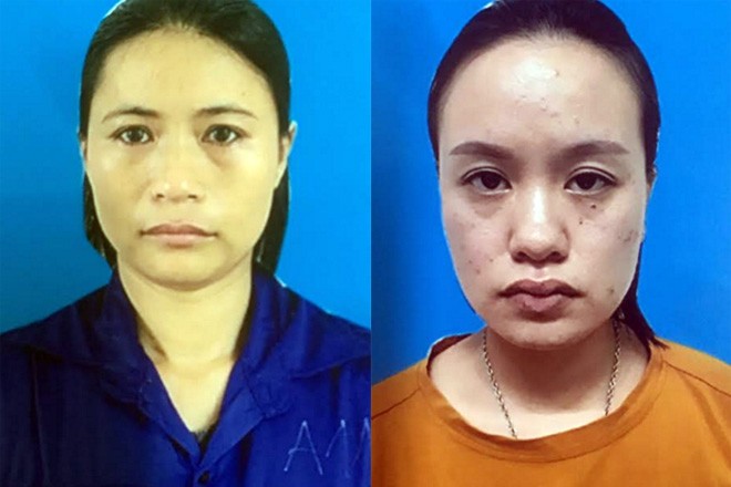 Đối tượng Ba (trái) và Linh (phải) cầm đầu đường dây mang thai hộ. Ảnh: VietNamNet