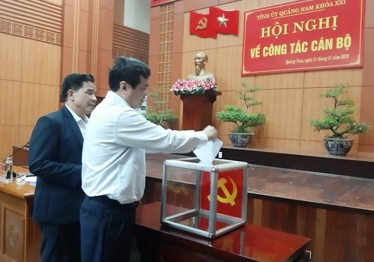 Các đại biểu đã bầu đồng chí Lê Trí Thanh giữ chức Phó Bí thư Tỉnh ủy Quảng Nam. Ảnh: VGP