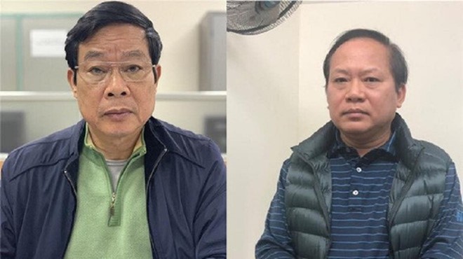 Hai ông Nguyễn Bắc Son và Trương Minh Tuấn chuẩn bị hầu tòa
