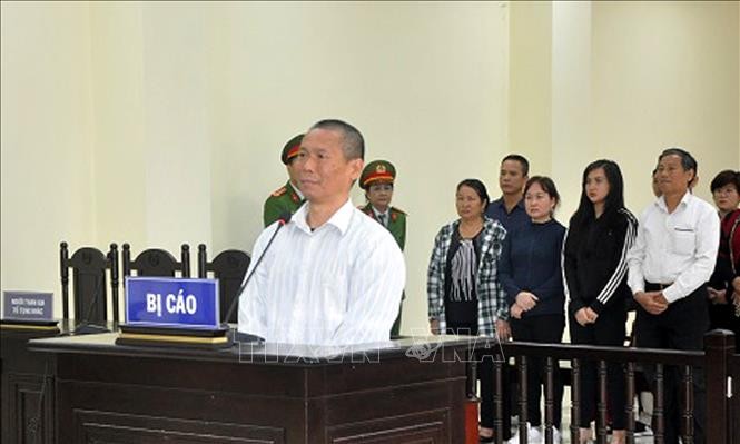  Bị cáo Phạm Văn Điệp trong phiên tòa xét xử. 