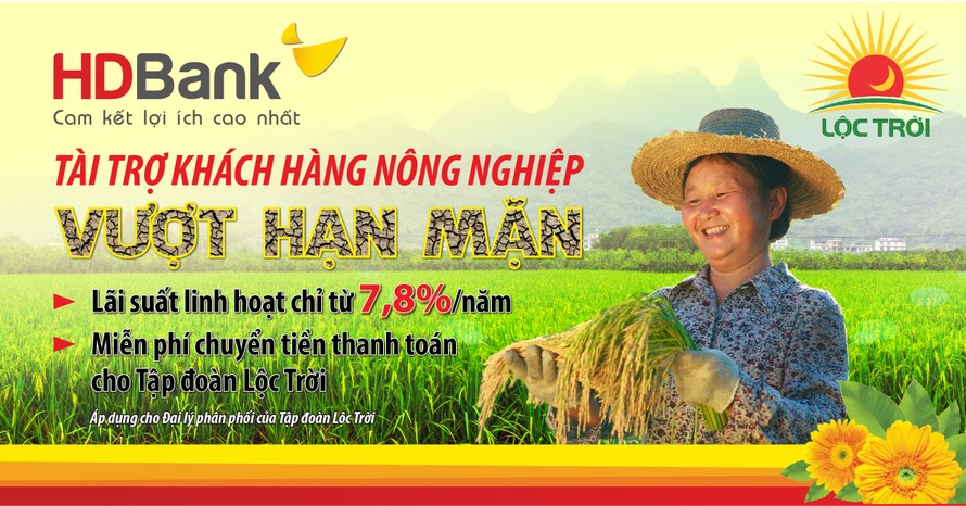 HDBank triển khai gói vay ưu đãi hỗ trợ khách hàng nông nghiệp vượt hạn mặn 