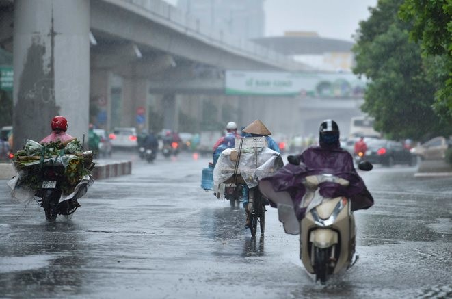 Hà Nội và các tỉnh miền Bắc có mưa lớn trong ngày