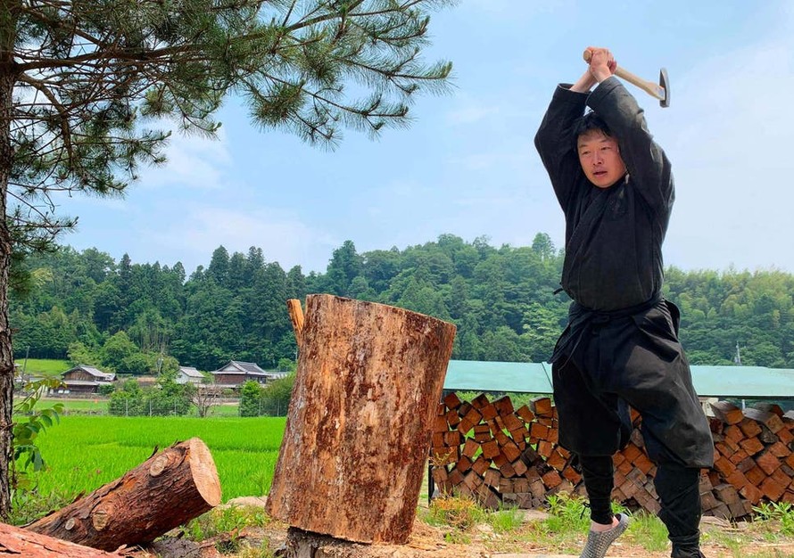 Anh Mitsuhashi đang tập luyện tại tỉnh Mie, Nhật Bản. Ảnh: AFP