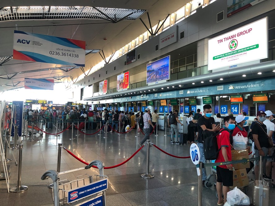 Mọi hoạt động tại sân bay quốc tế Đà Nẵng vẫn diễn ra bình thường, Ảnh: CAĐN