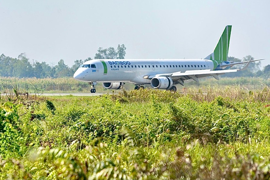 Chuyến bay QH2182 đánh dấu sự kiện khai trương hai đường bay: Cần Thơ - Côn Đảo và Cần Thơ - Phú Quốc của Bamboo Airways.