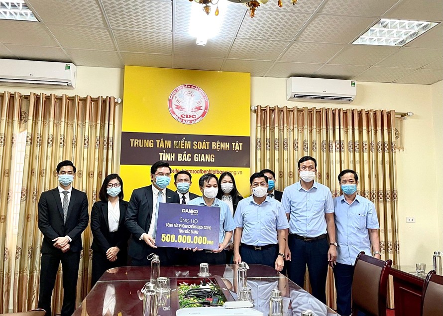 Danko Group hỗ trợ tỉnh Bắc Giang trong công tác phòng chống dịch COVID-19. Ảnh: DK