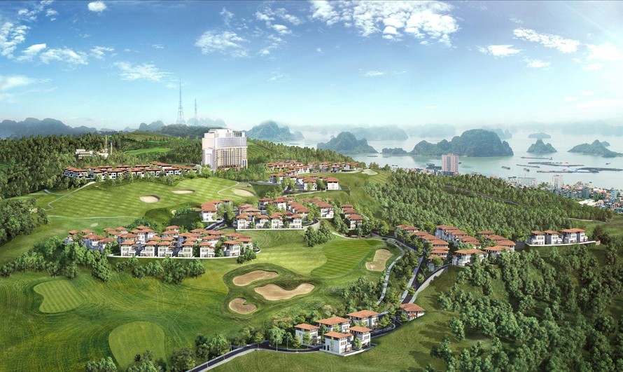 Biệt thự đồi view toàn cảnh vịnh Hạ Long tại FLC Grand Villa Halong.