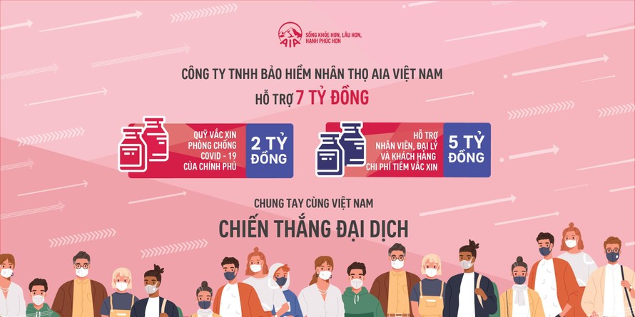 AIA Việt Nam đóng góp 7 tỷ đồng mua vaccine ngừa Covid-19