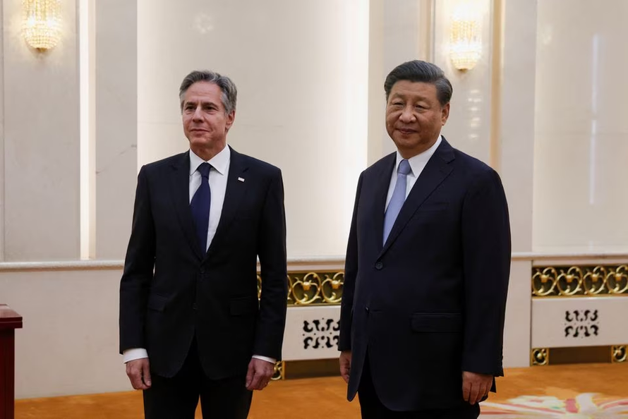 Ngoại trưởng Mỹ Antony Blinken và Chủ tịch Trung Quốc Tập Cận Bình. Ảnh: Reuters