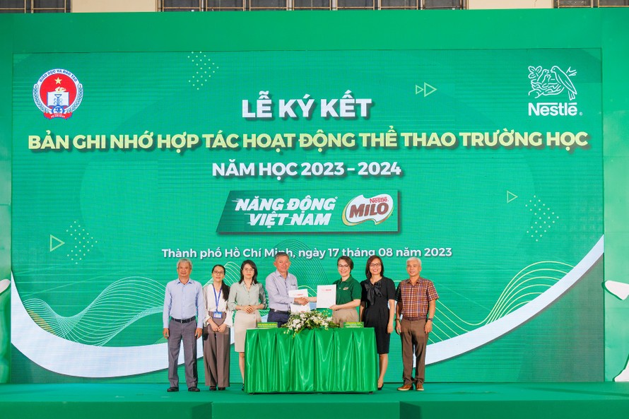 Công ty Nestlé Việt Nam, nhãn hàng Nestlé MILO và Sở Giáo dục và Đào tạo TP.HCM ký kết Thỏa thuận hợp tác cho năm học 2023 – 2024