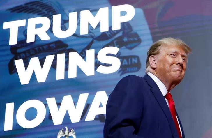 Ông Trump chiến thắng trong cuộc bầu cử sơ bộ tại Iowa