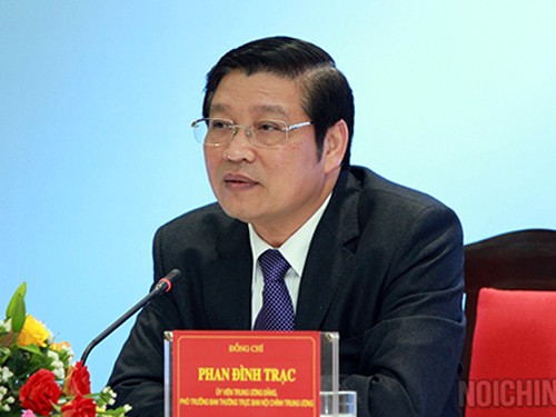 Bí thư TƯ Đảng, Trưởng ban Nội chính TW Phan Đình Trạc.