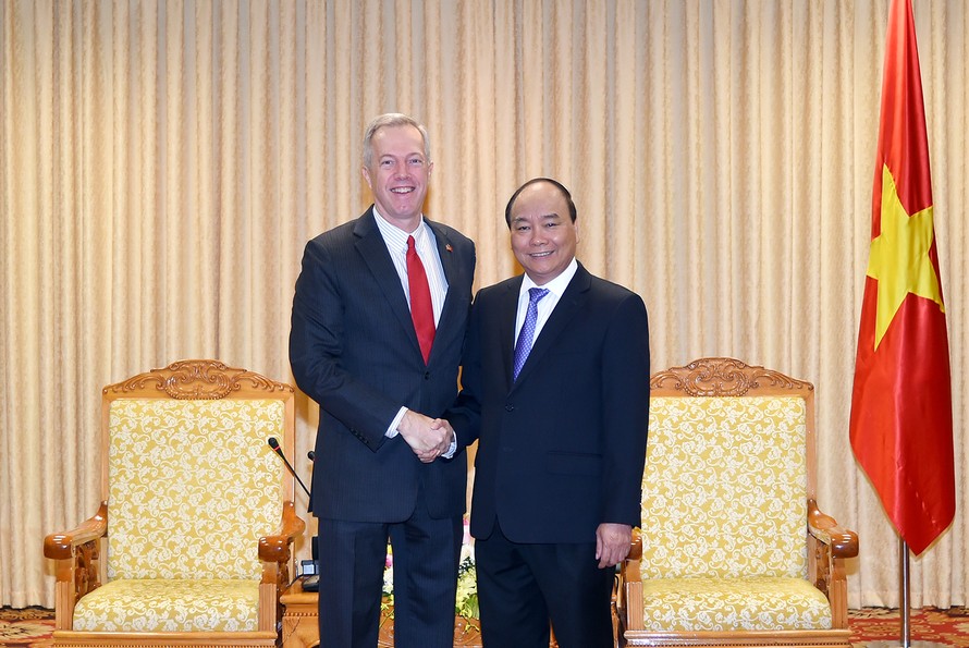 Thủ tướng Nguyễn Xuân Phúc tiếp Đại sứ Hoa Kỳ tại Việt Nam Ted Osius. Ảnh: VGP/Quang Hiếu 