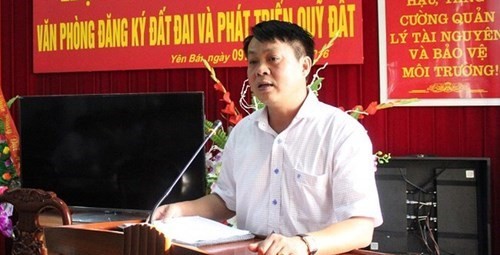 Ông Phạm Sỹ Quý nguyên Giám đốc Sở TNMT tỉnh Yên Bái