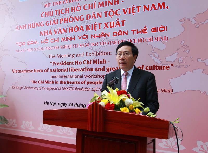 Phó Thủ tướng Phạm Bình Minh phát biểu tại buổi lễ. Ảnh: VGP/Hải Minh