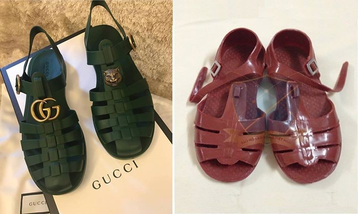 Sản phẩm mới của Gucci không khác mấy so với đôi dép cao su của Việt Nam