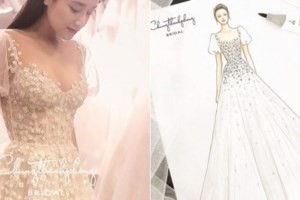 Hé lộ chiếc váy cưới Nhã Phương sẽ mặc trong hôn lễ