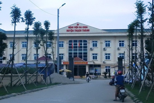 Bệnh viện Đa khoa huyện Thạch Thành, nơi 2 mẹ con sản phụ tử vong khi vào viện chờ sinh chưa lâu