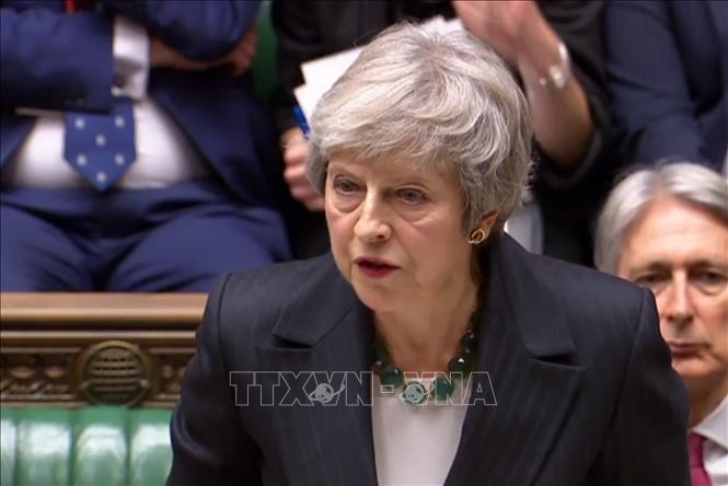 Thủ tướng Anh Theresa May phát biểu trong cuộc họp Quốc hội tại thủ đô London ngày 15/11/2018. Ảnh: AFP/TTXVN