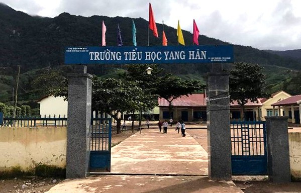 Trường tiểu học Tiểu học Yang Hăn, nơi bà Vũ Thị Sơn là Hiệu trưởng (ảnh: Tiền Phong)