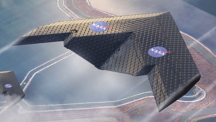 Hình ảnh mô hình thiết kế loại cánh máy bay của MIT và NASA.