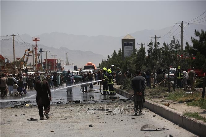 Hiện trường vụ đánh bom tại Kabul, Afghanistan, ngày 31/5/2019. Ảnh: THX/TTXVN