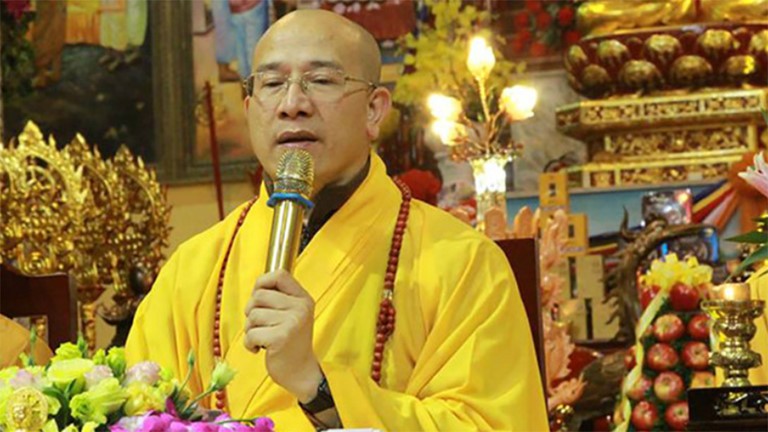 Đại đức Thích Trúc Thái Minh bị tước hết chức vụ trong Giáo hội Phật giáo Việt Nam. Ảnh Lã Nghĩa Hiếu